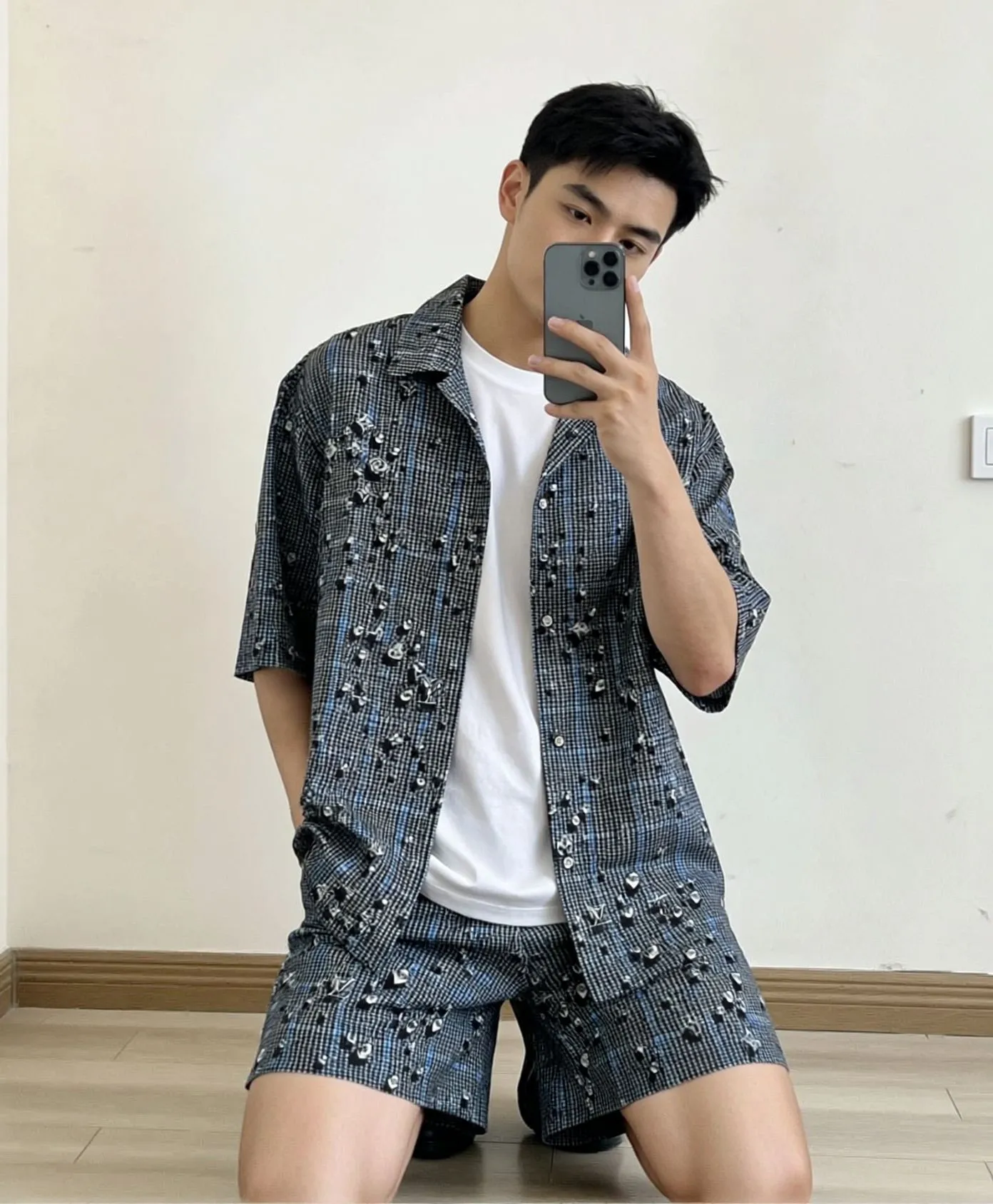 Louis Vuitton/Louis Vuitton presbyopia drop suit shorts